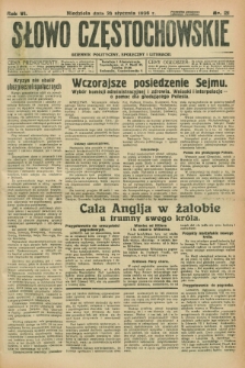 Słowo Częstochowskie : dziennik polityczny, społeczny i literacki. R.6, nr 21 (26 stycznia 1936)