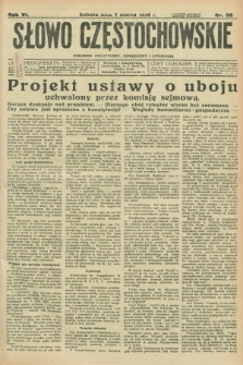 Słowo Częstochowskie : dziennik polityczny, społeczny i literacki. R.6, nr 56 (7 marca 1936)