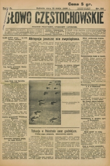 Słowo Częstochowskie : dziennik polityczny, społeczny i literacki. R.6, nr 114 (16 maja 1936)