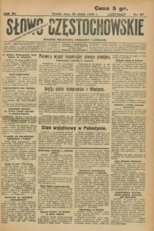 Słowo Częstochowskie : dziennik polityczny, społeczny i literacki. R.6, nr 117 (20 maja 1936)