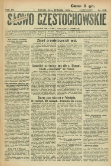 Słowo Częstochowskie : dziennik polityczny, społeczny i literacki. R.6, nr 125 (30 maja 1936)