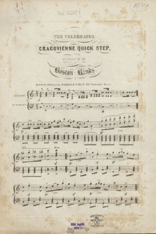 The celebrated cracovienne quick step : as played by the Boston bands