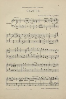 Quatre morceaux : pour piano : op. 17. No 1, Gavotte