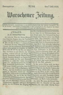 Warschauer Zeitung. 1831, Nro 144 (7 Juli)