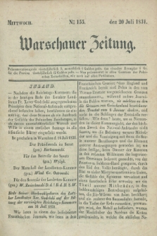 Warschauer Zeitung. 1831, Nro 155 (20 Juli)