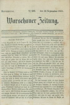 Warschauer Zeitung. 1831, Nro 203 (22 September)