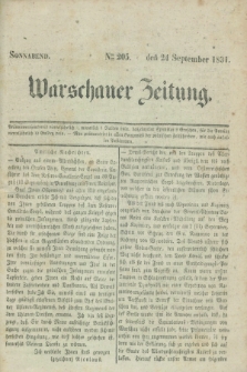 Warschauer Zeitung. 1831, Nro 205 (24 September)