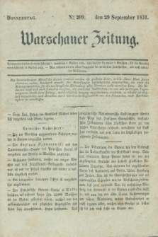 Warschauer Zeitung. 1831, Nro 209 (29 September)