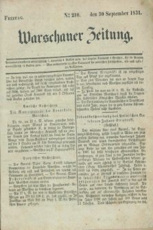 Warschauer Zeitung. 1831, Nro 210 (30 September)