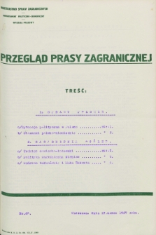 Przegląd Prasy Zagranicznej. 1927, nr 60 (17 marca)