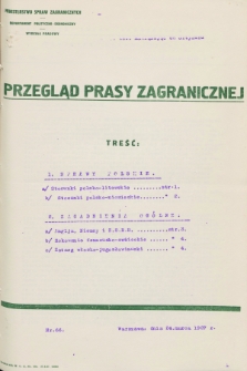 Przegląd Prasy Zagranicznej. 1927, nr 66 (24 marca)