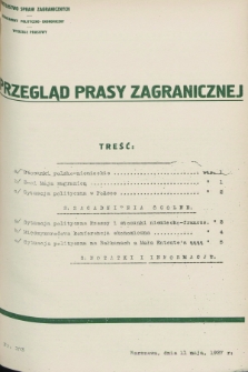 Przegląd Prasy Zagranicznej. 1927, nr 103 (11 maja)