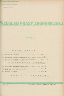 Przegląd Prasy Zagranicznej. 1927, nr 123 (7 czerwca)