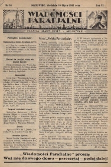 Wiadomości Parafjalne : dodatek do tygodników „Niedziela” i „Przewodnika Katolickiego”. 1939, nr 14