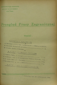 Przegląd Prasy Zagranicznej. 1927, nr 243 (29 października)