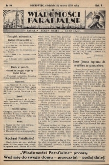 Wiadomości Parafjalne : dodatek do tygodników „Niedziela” i „Przewodnika Katolickiego”. 1938, nr 10