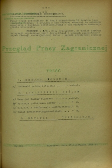 Przegląd Prasy Zagranicznej. 1927, nr 252 (10 listopada)