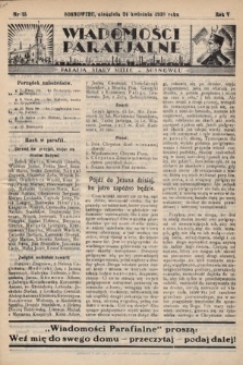 Wiadomości Parafjalne : dodatek do tygodników „Niedziela” i „Przewodnika Katolickiego”. 1938, nr 15