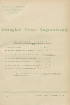 Przegląd Prasy Zagranicznej. 1928, nr 5 (7 stycznia)