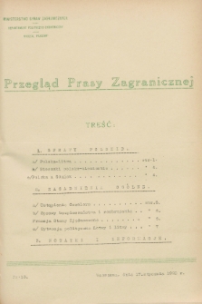 Przegląd Prasy Zagranicznej. 1928, nr 13 (17 stycznia)