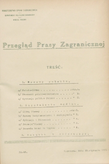 Przegląd Prasy Zagranicznej. 1928, nr 20 (25 stycznia)