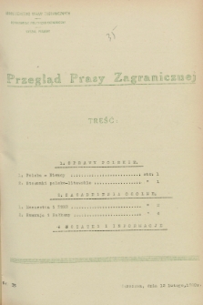 Przegląd Prasy Zagranicznej. 1928, nr 35 (13 lutego)