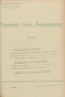 Przegląd Prasy Zagranicznej. 1928, nr 48 (28 lutego)