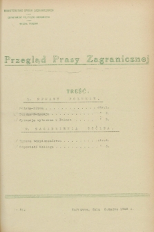 Przegląd Prasy Zagranicznej. 1928, nr 54 [i.e. 53] (5 marca)