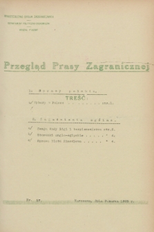 Przegląd Prasy Zagranicznej. 1928, nr 57 (9 marca)