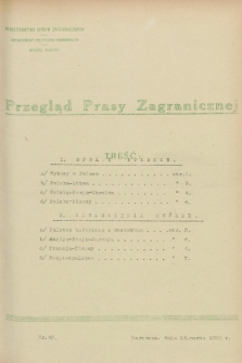 Przegląd Prasy Zagranicznej. 1928, nr 60 (13 marca)