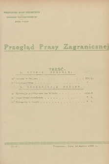 Przegląd Prasy Zagranicznej. 1928, nr 61 (14 marca)