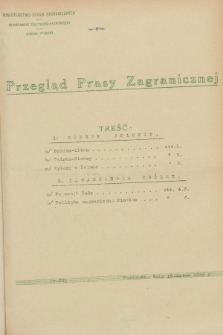 Przegląd Prasy Zagranicznej. 1928, nr 62 (15 marca)