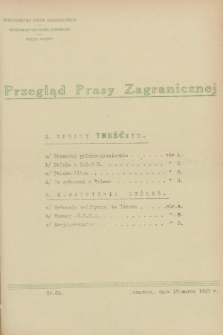 Przegląd Prasy Zagranicznej. 1928, nr 64 (17 marca)