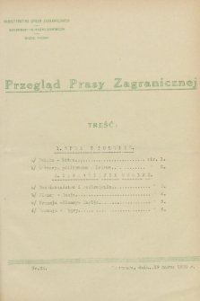 Przegląd Prasy Zagranicznej. 1928, nr 65 (19 marca)