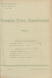 Przegląd Prasy Zagranicznej. 1928, nr 69 (23 marca)