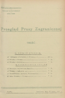 Przegląd Prasy Zagranicznej. 1928, nr 75 (30 marca)