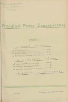 Przegląd Prasy Zagranicznej. 1928, nr 76 (31 marca)