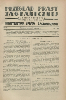 Przegląd Prasy Zagranicznej : codzienny biuletyn Wydziału Prasowego Ministerstwa Spraw Zagranicznych. R.3, nr 8 (10 maja 1928) = nr 107