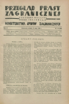 Przegląd Prasy Zagranicznej : codzienny biuletyn Wydziału Prasowego Ministerstwa Spraw Zagranicznych. R.3, nr 10 (12 maja 1928) = nr 109