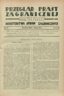 Przegląd Prasy Zagranicznej : codzienny biuletyn Wydziału Prasowego Ministerstwa Spraw Zagranicznych. R.3, nr 25 (1 czerwca 1928) = nr 124