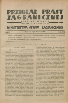 Przegląd Prasy Zagranicznej : codzienny biuletyn Wydziału Prasowego Ministerstwa Spraw Zagranicznych. R.3, nr 30 (8 czerwca 1928) = nr 129