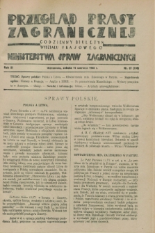 Przegląd Prasy Zagranicznej : codzienny biuletyn Wydziału Prasowego Ministerstwa Spraw Zagranicznych. R.3, nr 37 (16 czerwca 1928) = nr 136