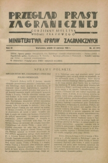 Przegląd Prasy Zagranicznej : codzienny biuletyn Wydziału Prasowego Ministerstwa Spraw Zagranicznych. R.3, nr 42 (22 czerwca 1928) = nr 141