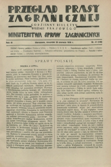 Przegląd Prasy Zagranicznej : codzienny biuletyn Wydziału Prasowego Ministerstwa Spraw Zagranicznych. R.3, nr 47 (28 czerwca 1928) = nr 146