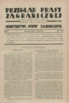 Przegląd Prasy Zagranicznej : codzienny biuletyn Wydziału Prasowego Ministerstwa Spraw Zagranicznych. R.3, nr 71 (27 lipca 1928) = nr 170