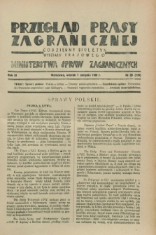 Przegląd Prasy Zagranicznej : codzienny biuletyn Wydziału Prasowego Ministerstwa Spraw Zagranicznych. R.3, nr 80 (7 sierpnia 1928) = nr 179