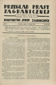 Przegląd Prasy Zagranicznej : codzienny biuletyn Wydziału Prasowego Ministerstwa Spraw Zagranicznych. R.3, nr 83 (10 sierpnia 1928) = nr 182