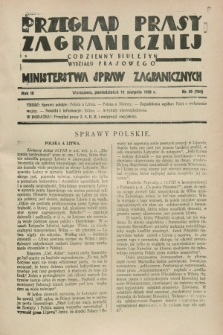 Przegląd Prasy Zagranicznej : codzienny biuletyn Wydziału Prasowego Ministerstwa Spraw Zagranicznych. R.3, nr 85 (13 sierpnia 1928) = nr 184