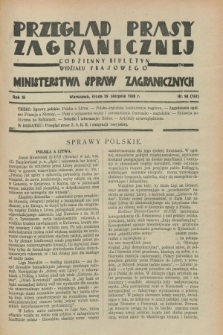 Przegląd Prasy Zagranicznej : codzienny biuletyn Wydziału Prasowego Ministerstwa Spraw Zagranicznych. R.3, nr 98 (29 sierpnia 1928) = nr 197