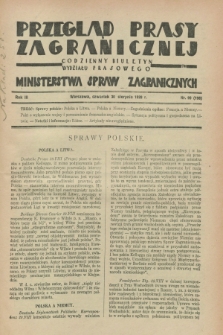 Przegląd Prasy Zagranicznej : codzienny biuletyn Wydziału Prasowego Ministerstwa Spraw Zagranicznych. R.3, nr 99 (30 sierpnia 1928) = nr 198